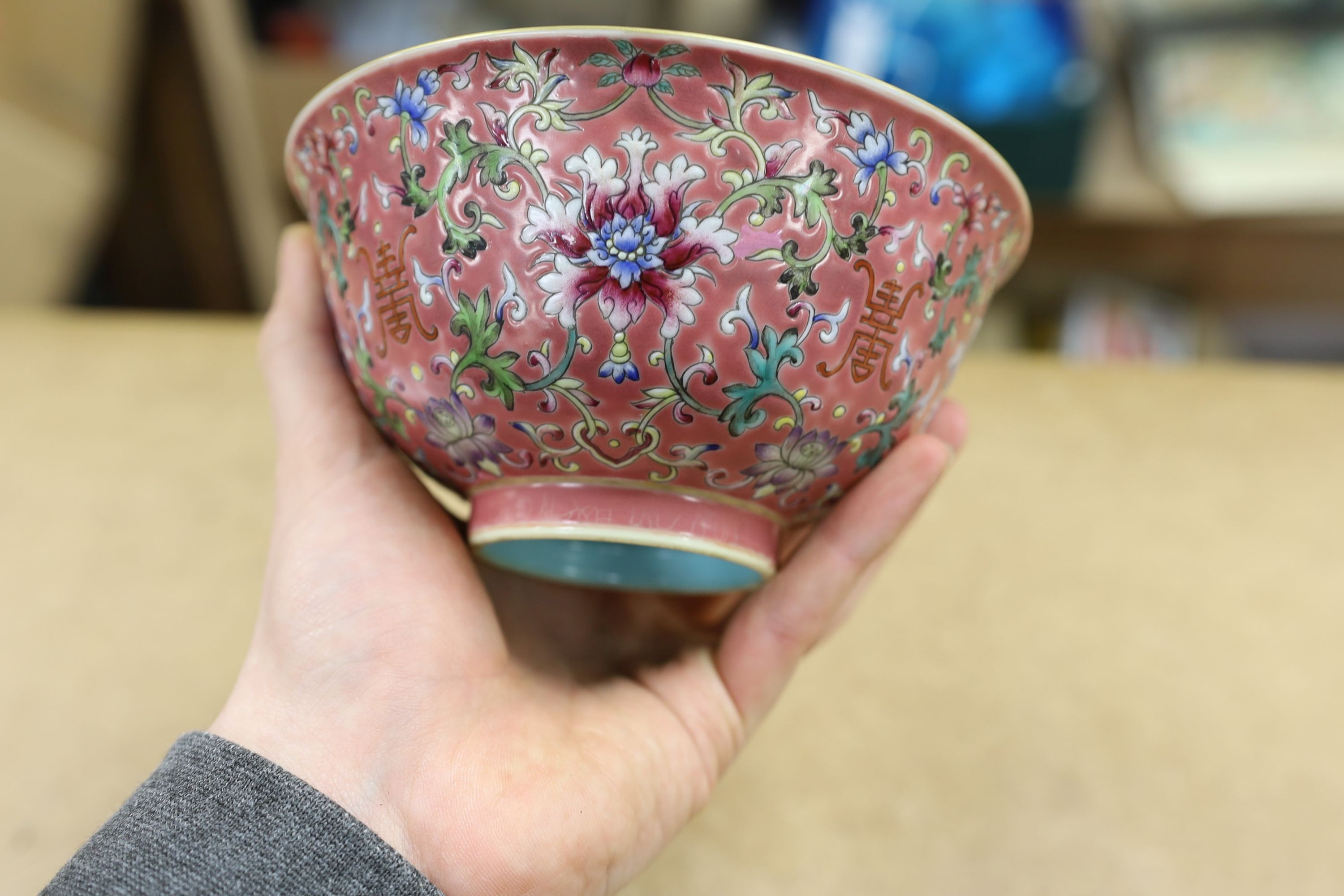 Two Chinese porcelain bowls, largest 15cm diameter